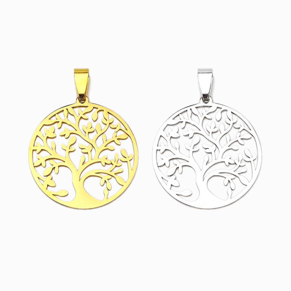 Pendente Árvore da Vida 30x30mm - Aço Inox