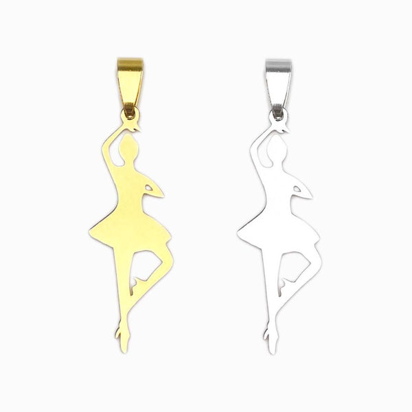 Pendente Bailarina 40x13mm - Aço Inox