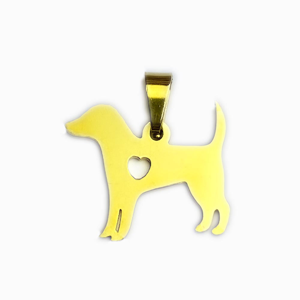 Pendente Cãozinho 20x17mm - Aço Dourado