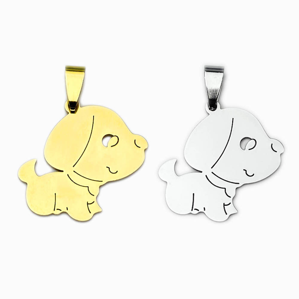 Pendente Cãozinho 27x26mm - Aço Inox