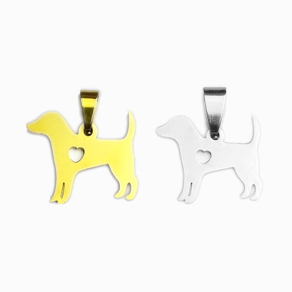 Pendente Cãozinho 20x17mm - Aço Dourado