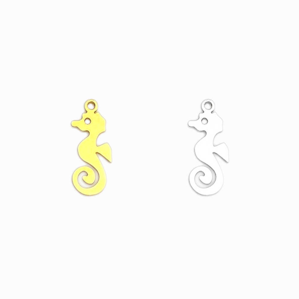 Pack 3 Pendente Cavalo-marinho 15x6mm - Aço Inox