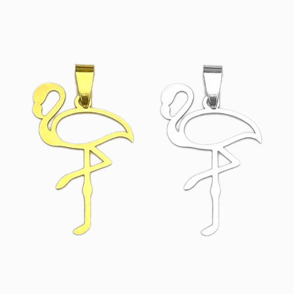 Pendente Flamingo 35x20mm - Aço Inox