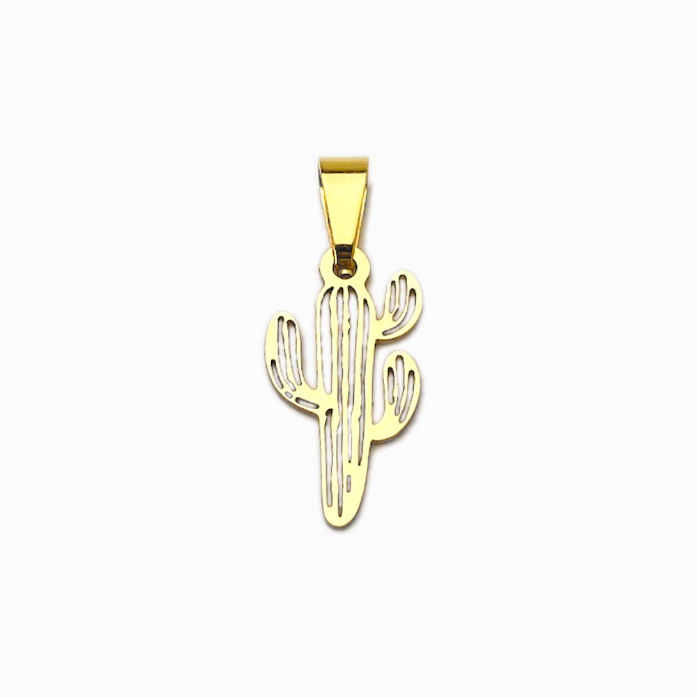Pendente Cacto 20x10mm - Aço Inox