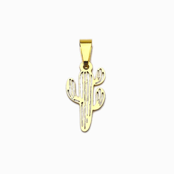 Pendente Cacto 20x10mm - Aço Inox