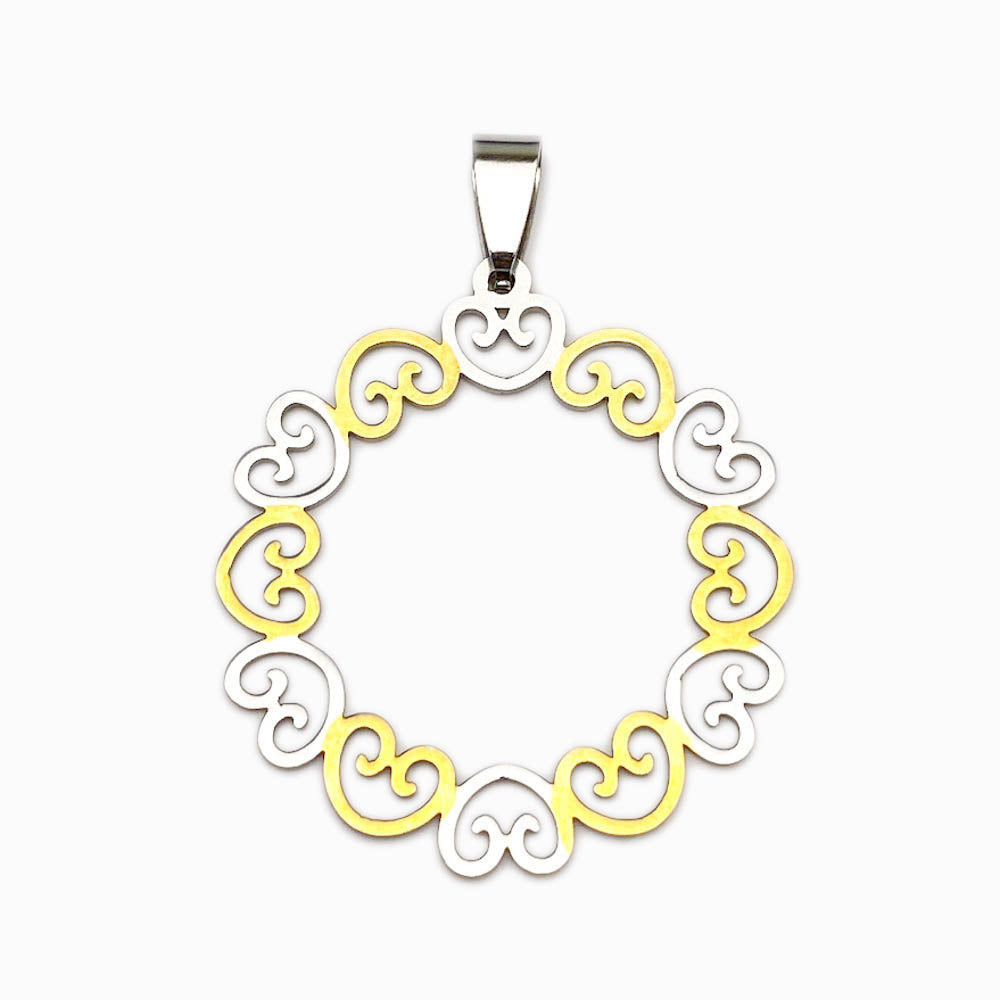 Pendente Coração 35x35mm - Aço Inox