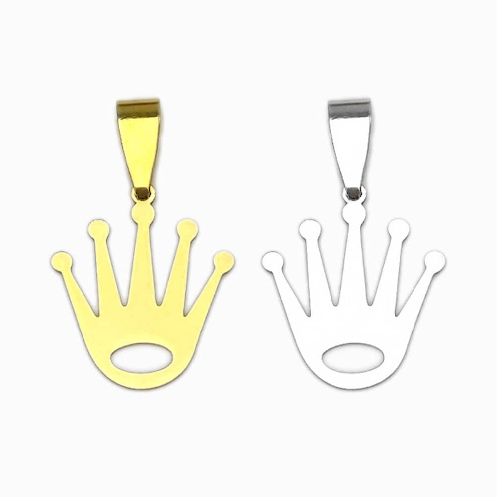 Pendente Coroa 21x18mm - Aço Inox