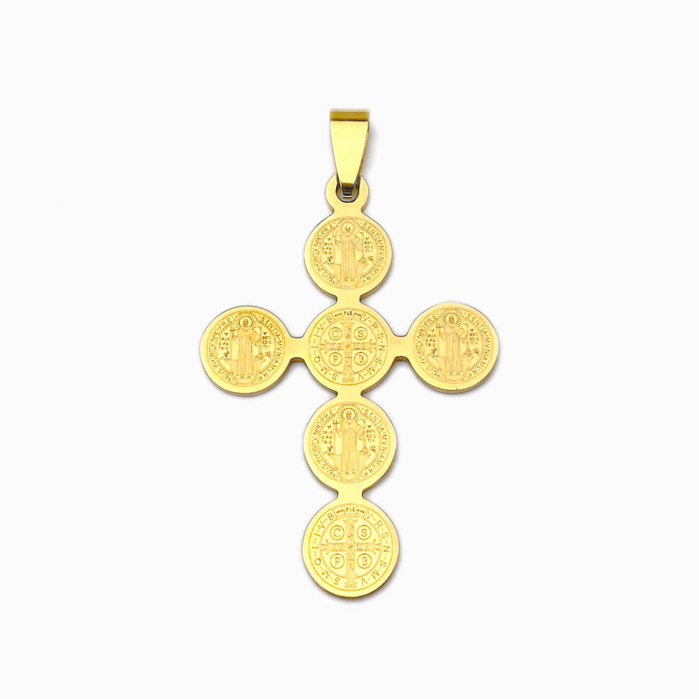 Pendente Cruz 45X32mm - Aço Inox