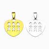 Pendente Família Meninos 25x25mm - Aço Inox