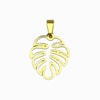Pendente Folha Costela de Adão 22x18mm - Aço Inox