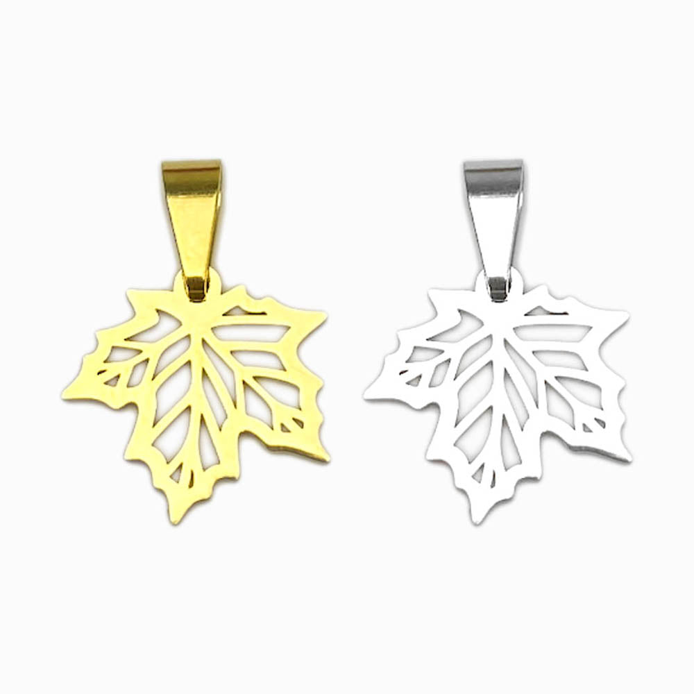 Pendente Folha de Bordo 15x15mm - Aço Inox