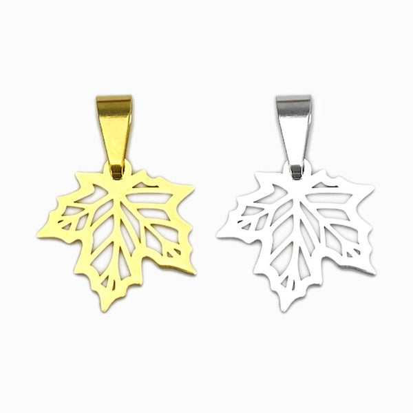 Pendente Folha de Bordo 15x15mm - Aço Inox