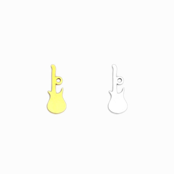 Pack 3 Pendente Guitarra 15x6mm - Aço Inox