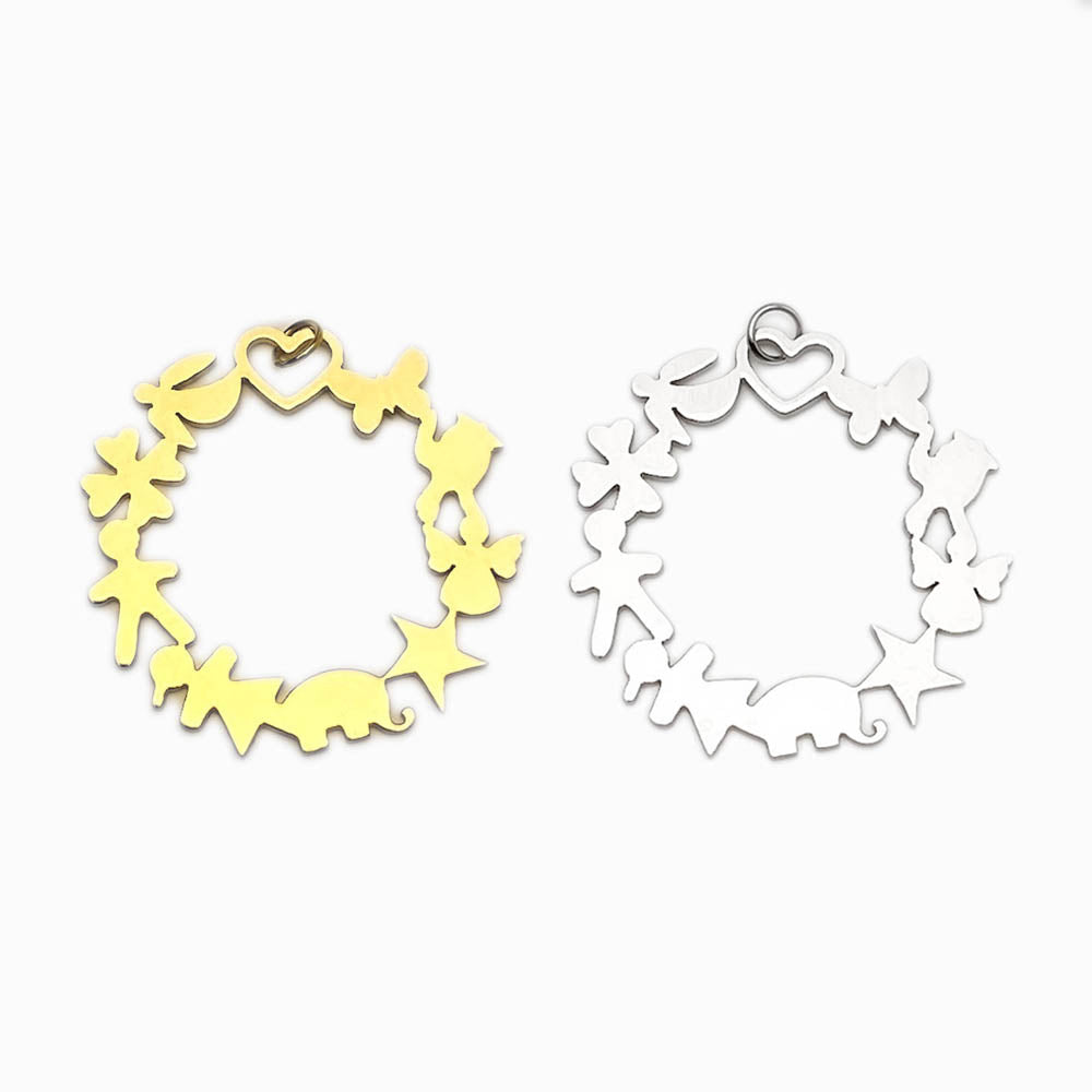 Pendente Harmonia de Natureza 35x35mm - Aço Inox