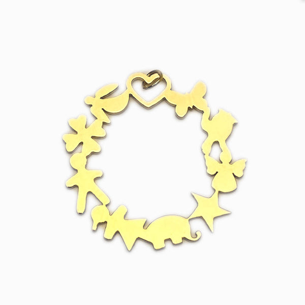 Pendente Harmonia de Natureza 35x35mm - Aço Inox