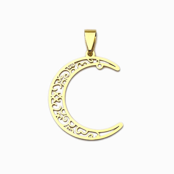 Pendente Lua 32x26mm - Aço Inox