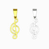 Pendente Nota Musical 24x10mm - Aço Inox