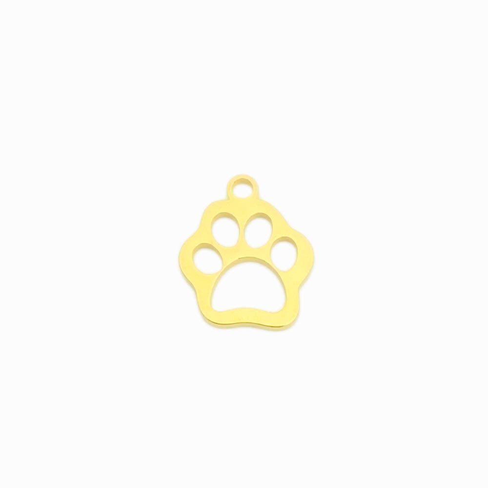 Pack 3 Pendente Pata Urso 15x12mm - Aço Inox