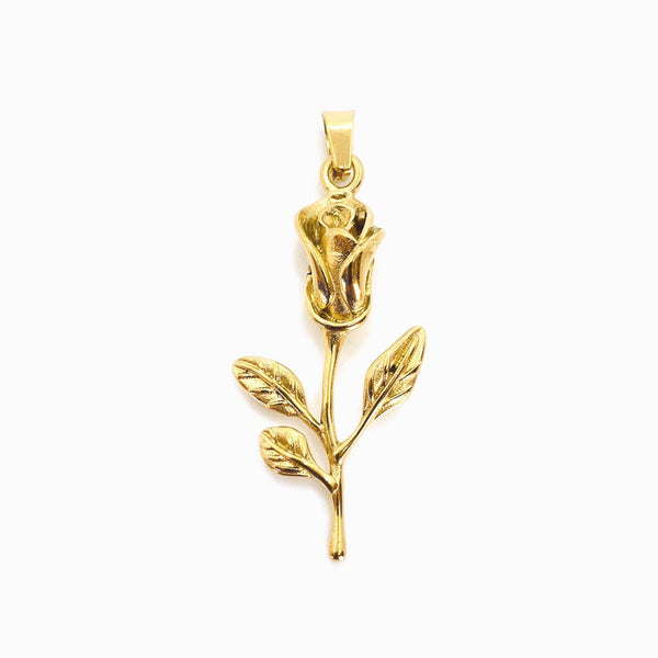 Pendente Rosa 46x22mm - Aço Inox