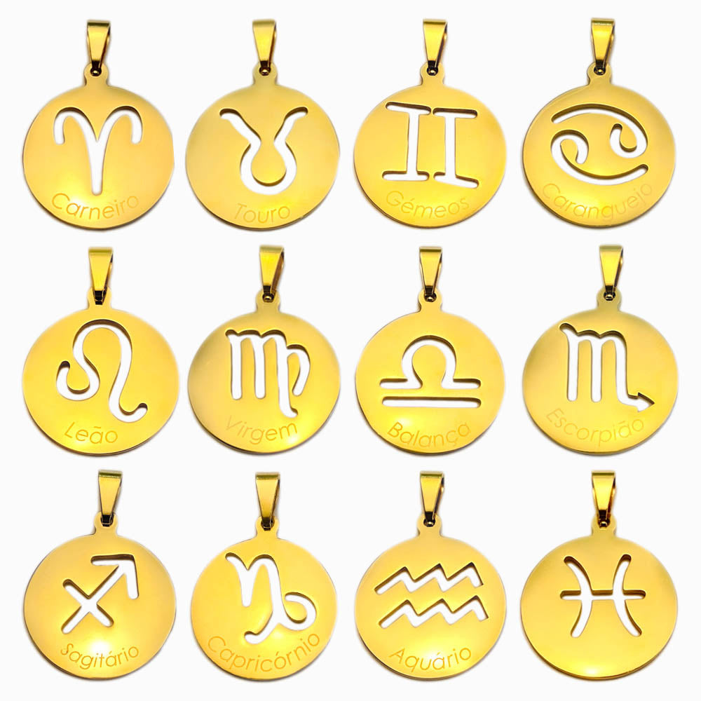 Pendente Símbolos dos Signos - Aço Inox
