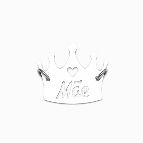 Entremeio Adoro-te Mãe 20x17mm - Aço Inox