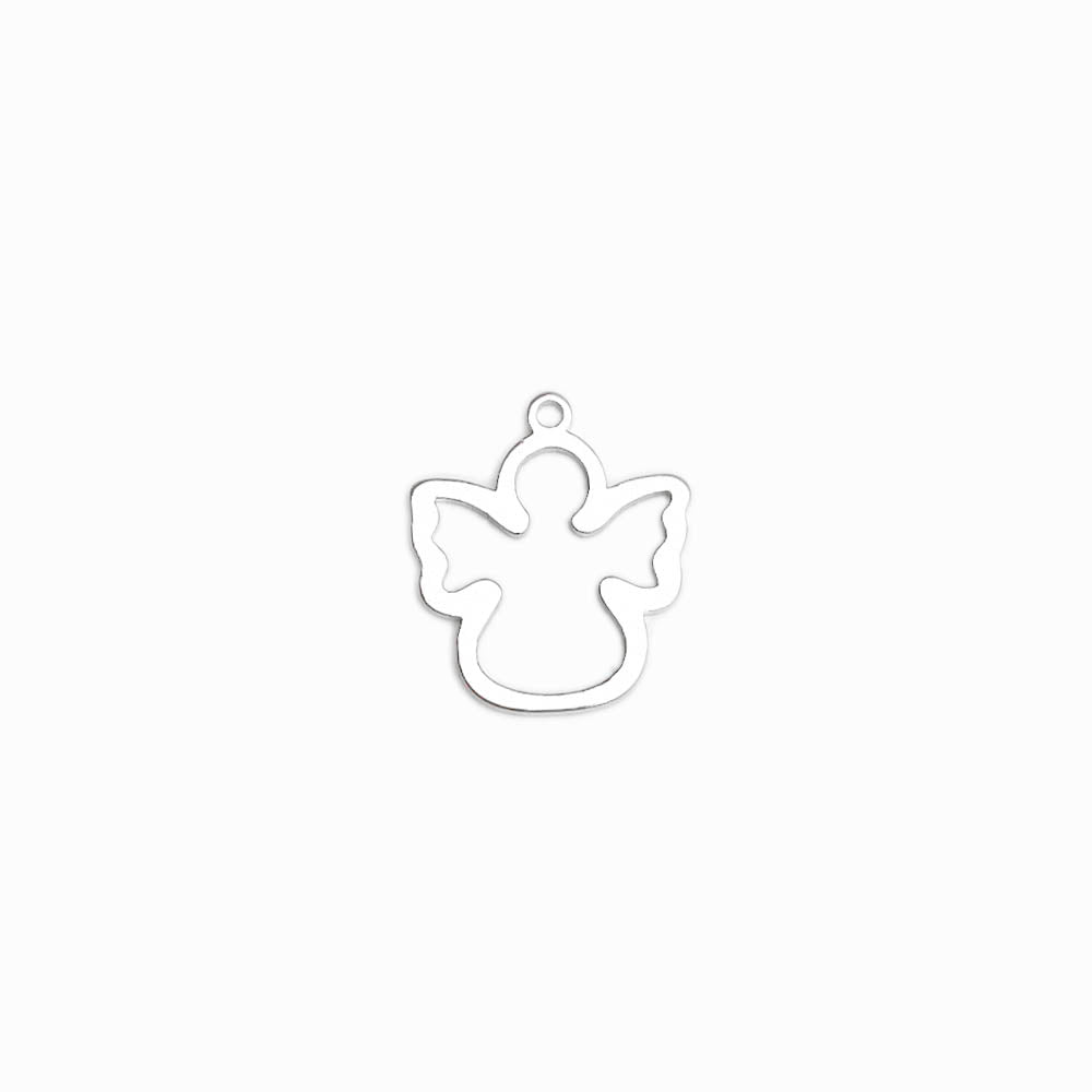 Pack 3 Pendente Anjo 17x15mm - Aço Inox