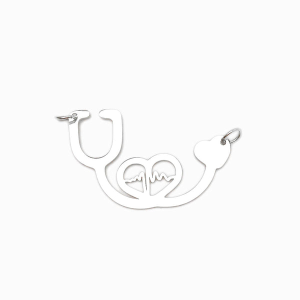 Pendente Estetoscópio 35x20mm - Aço Inox