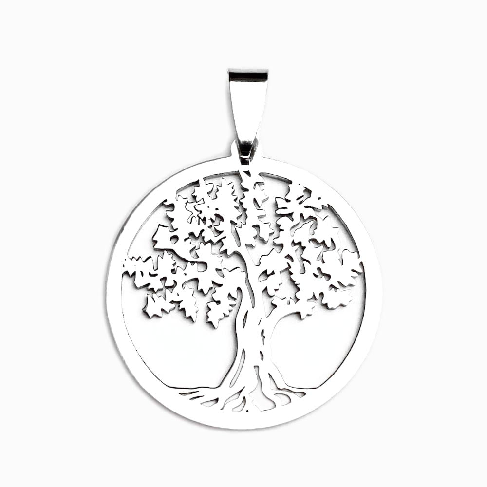 Pendente Árvore da Vida 30x30mm - Aço Inox