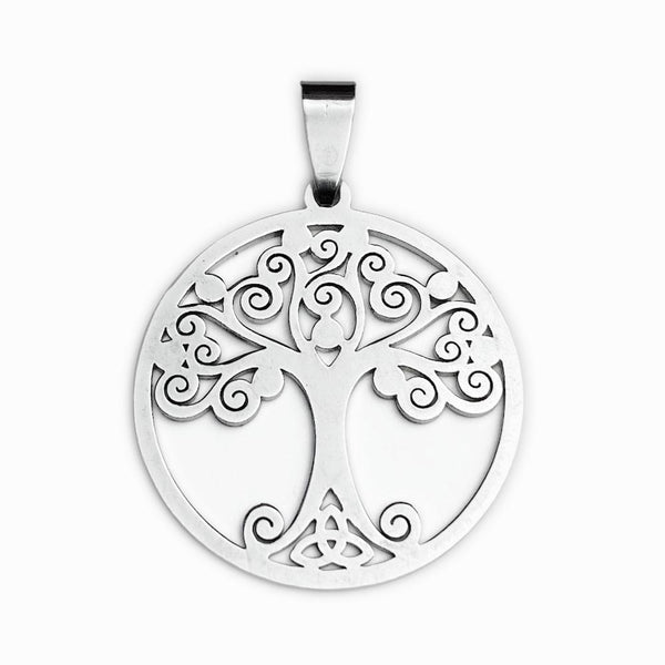 Pendente Árvore da Vida 30x30mm - Aço Prateado