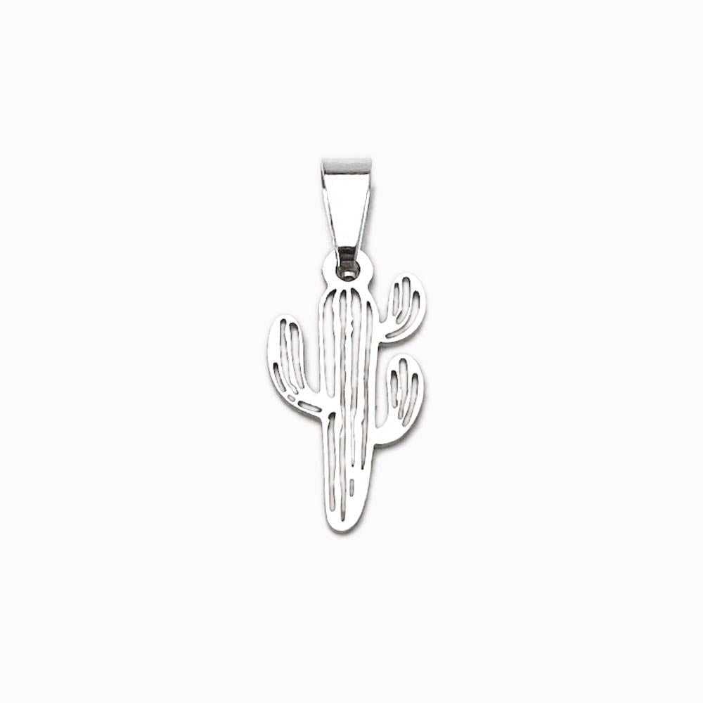 Pendente Cacto 20x10mm - Aço Inox