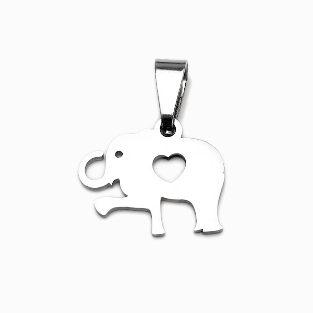 Pendente Elefante 15x12mm - Aço Inox