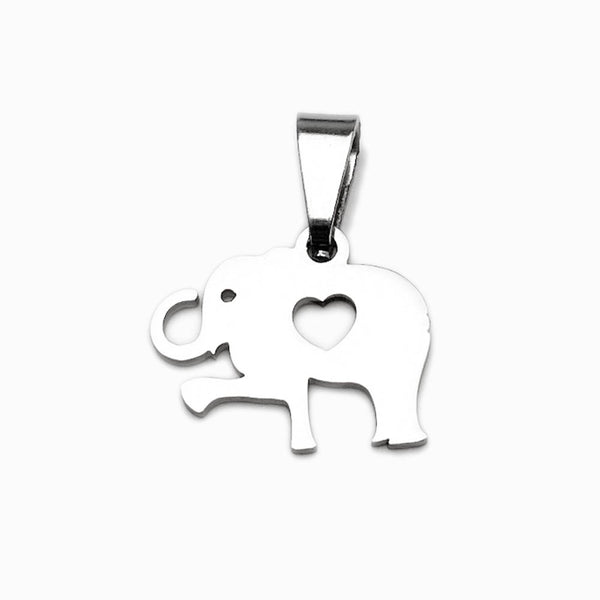 Pendente Elefante 15x12mm - Aço Inox