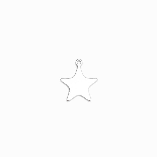 Pack 3 Pendente Estrela 11x10mm - Aço Inox