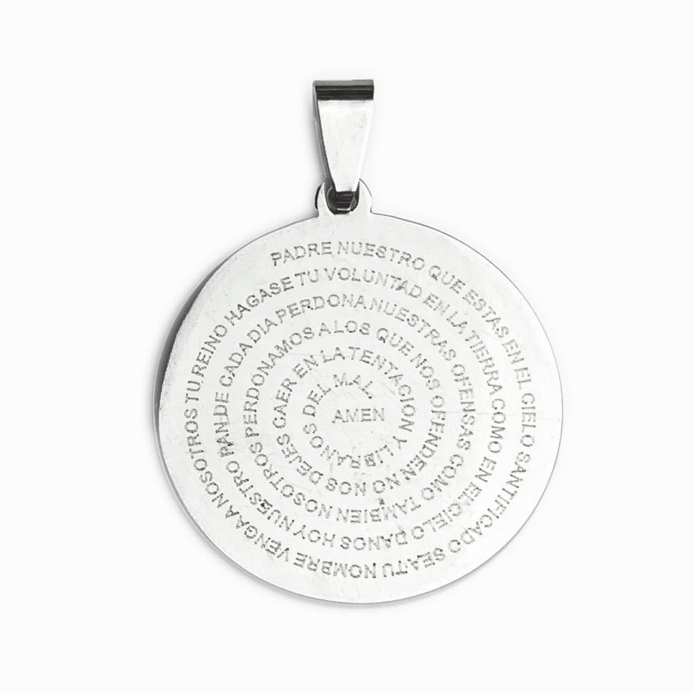 Pendente Oração 30mm - Aço Prateado