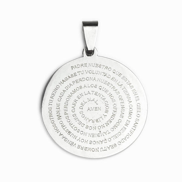 Pendente Oração 30mm - Aço Prateado