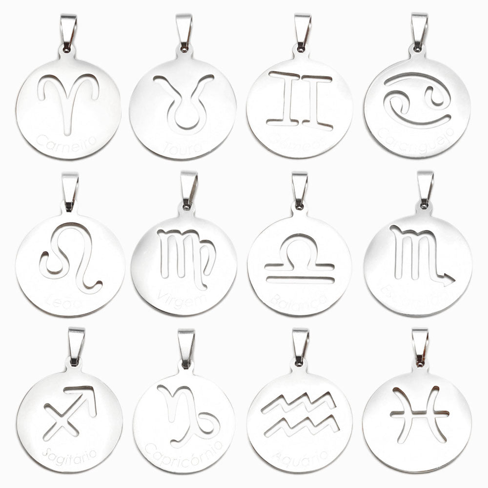 Pendente Símbolos dos Signos - Aço Inox