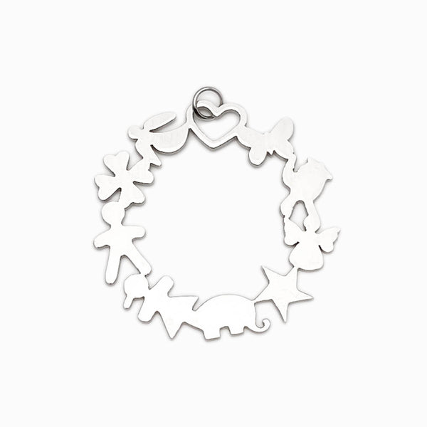 Pendente Harmonia de Natureza 35x35mm - Aço Inox