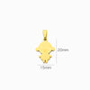 PENDENTE MENINA EM AÇO INOX DOURADO 20X15MM