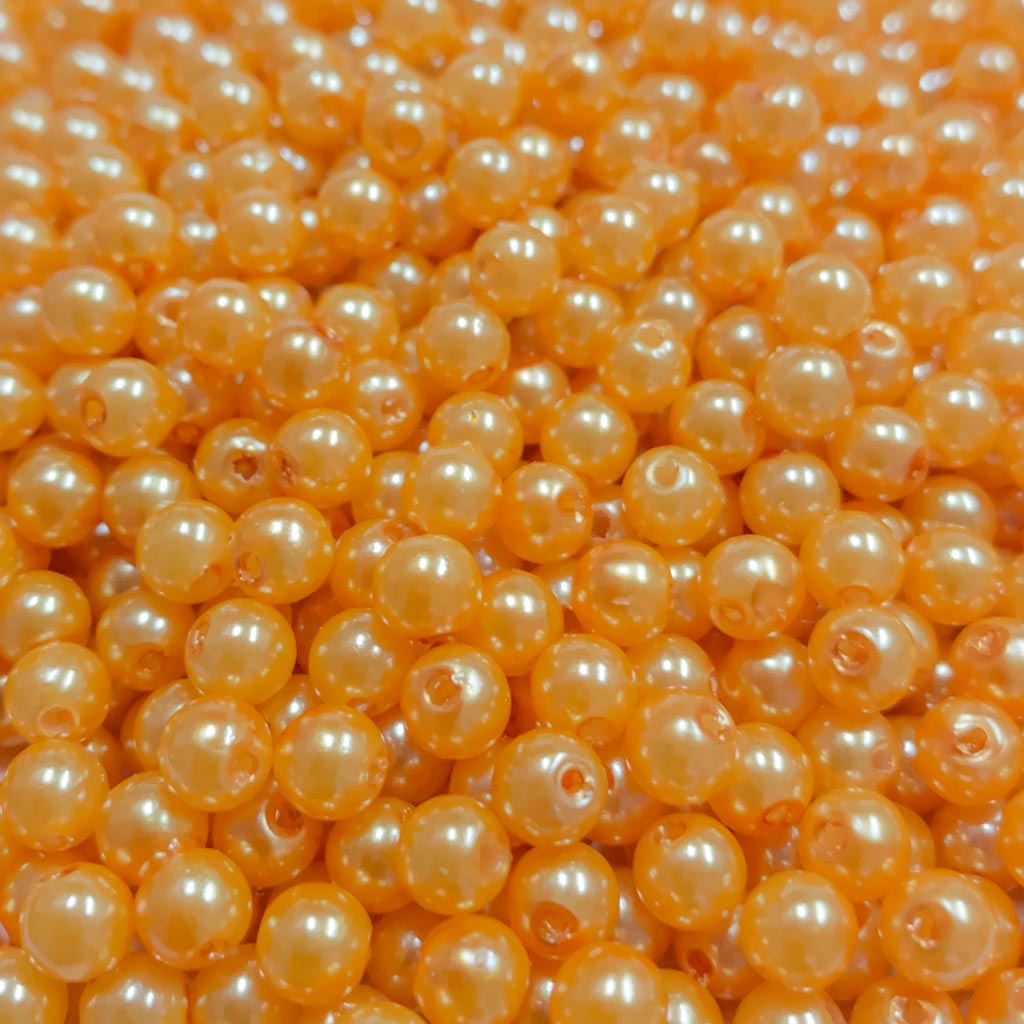 Pérola sintética 6mm laranja
