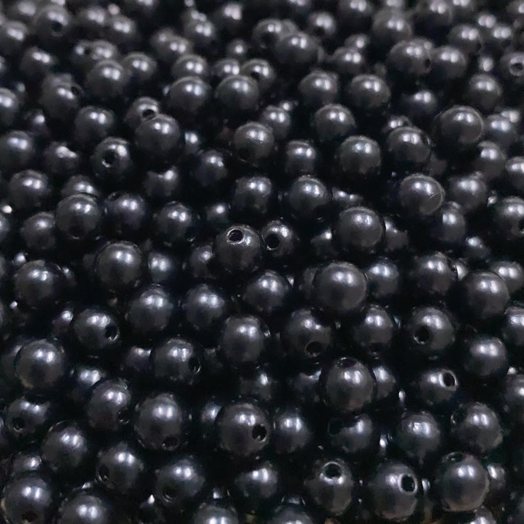 Pérola sintética 6mm preto