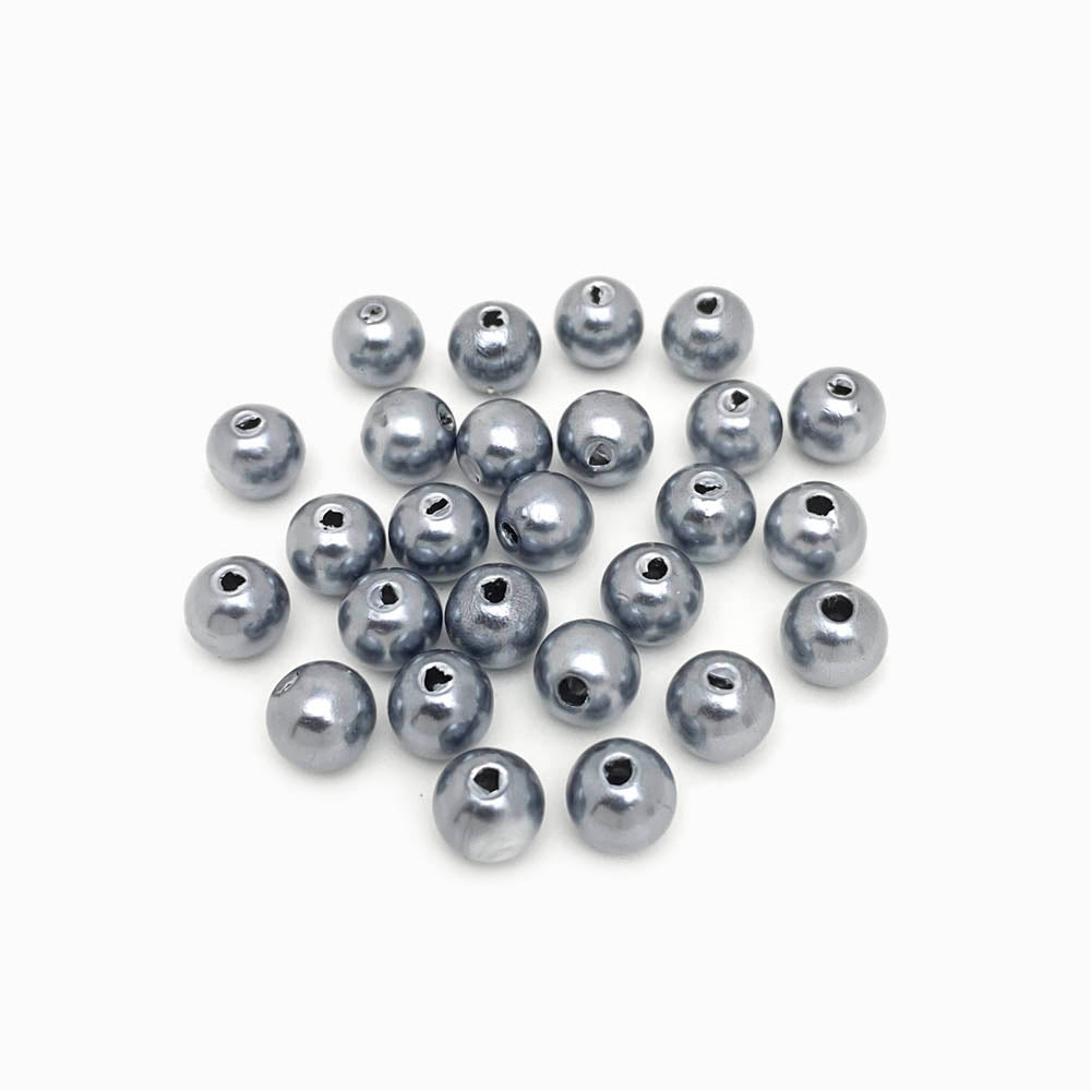Pérola sintética 8mm cinza