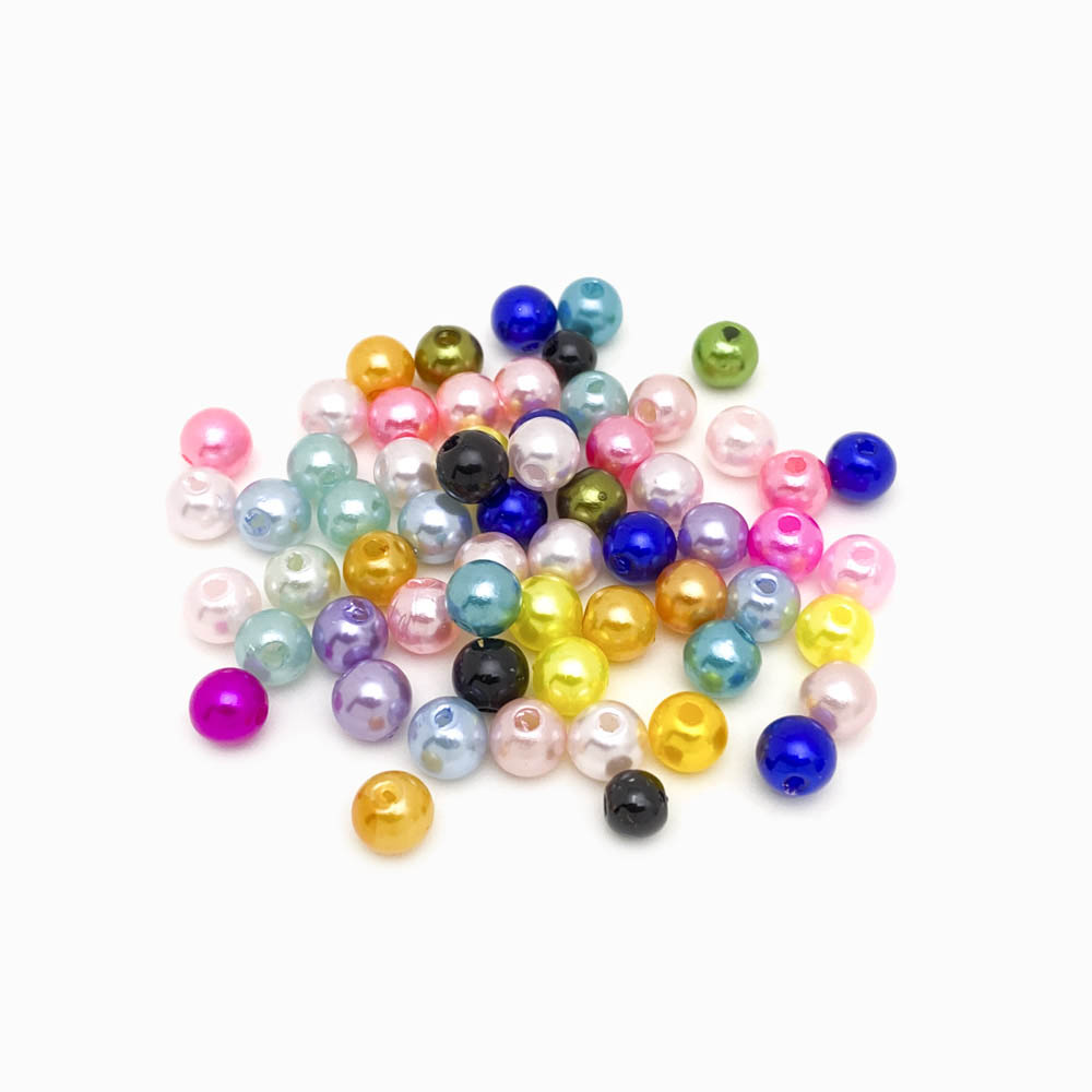 Pack 200 Pérolas Sintéticas Coloridas 6mm