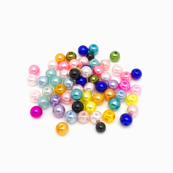 Pack 200 Pérolas Sintéticas Coloridas 6mm