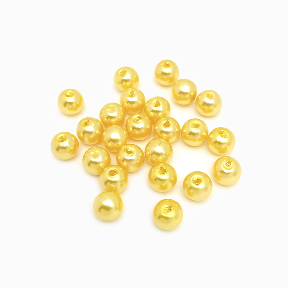Pérola sintética 8mm dourado