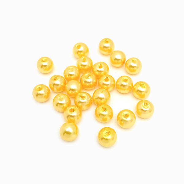 Pérola sintética 8mm dourado