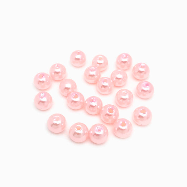 Pérola sintética 8mm rosa bebé