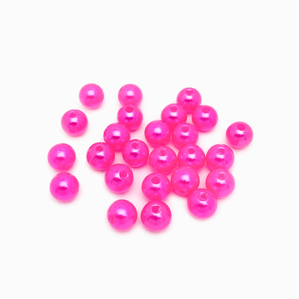 Pérola sintética 8mm rosa choque