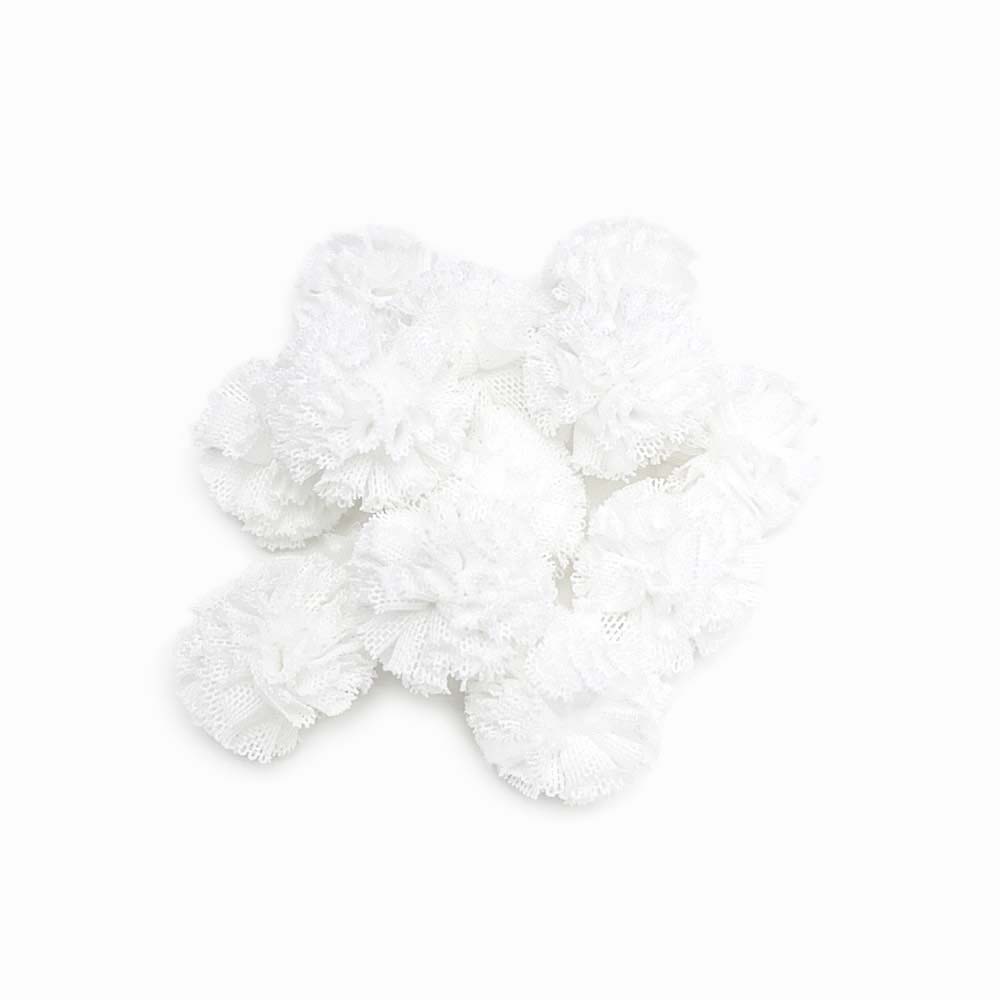 Pompom Bola de Renda 20mm Branco
