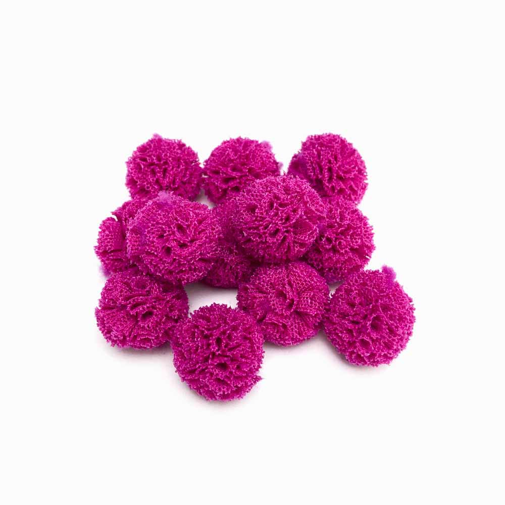 Pompom Bola de Renda 20mm Rosa Choque