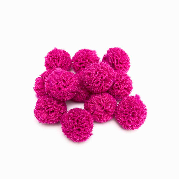Pompom Bola de Renda 20mm Rosa Choque